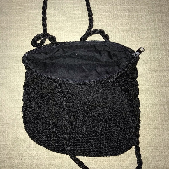Black Crotchet Purse/Pocketbook - Picture 3 of 8